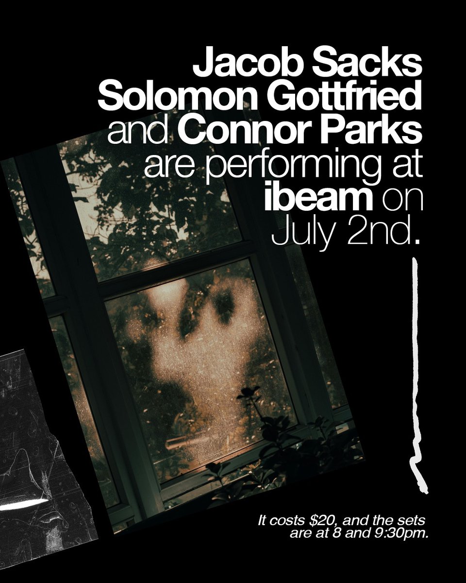 jacobsacksmusic's tweet photo. Performing both Tues &amp; Wed @ibeambrooklyn this week

Tues, 7/2 - JS, Solomon Gottfried, Connor Parks - original music by each of us

Wed, 7/3 - JS, @slovatobass, @VinnieSperrazza - music by our late friend, Robert E Bowen III

Sets @ 8 &amp; 9:30 pm both nights

Hope to see you! https://t.co/5caMzSky0i