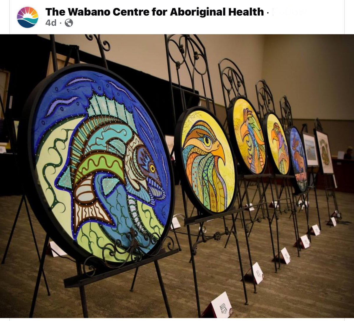 My art at the Wabano Centre in Ottawa.