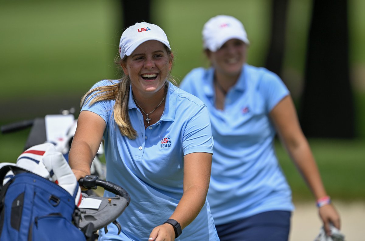 usndpgolf's tweet photo. All smiles at @SentryWorld 😁

A perfect day of practice ahead of the U.S. National Junior team vs. @GolfAust match! https://t.co/zbMm1c60TV