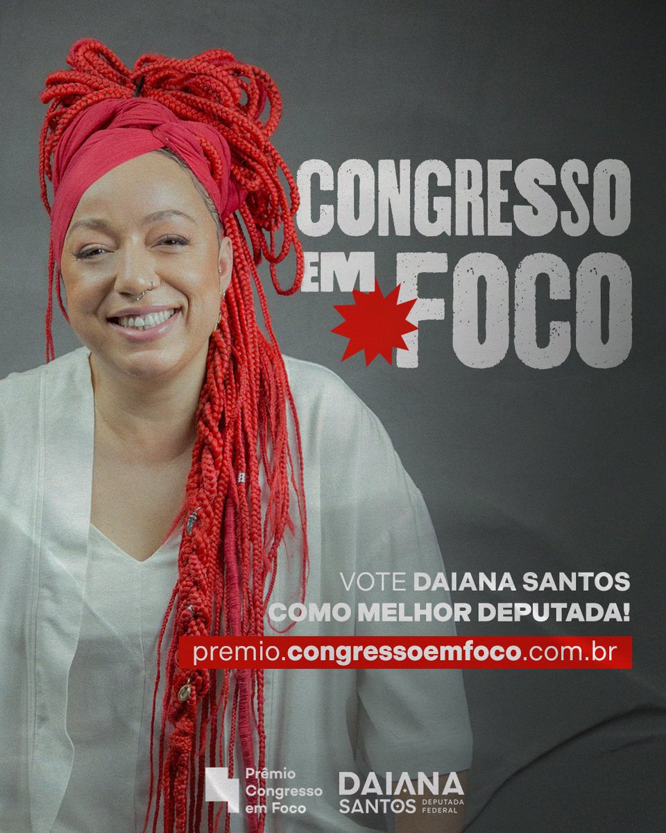 daianasantospoa's tweet photo. COMEÇOU O PRÊMIO CONGRESSO EM FOCO 2024.

E mais uma vez nossa Mandata foi indicada em todas as categorias do Prêmio Congresso em Foco, uma das principais premiações da política brasileira. No ano passado, fomos premiadas na categoria Melhores Parlamentares da Região Sul. https://t.co/J5WTDZeCSW