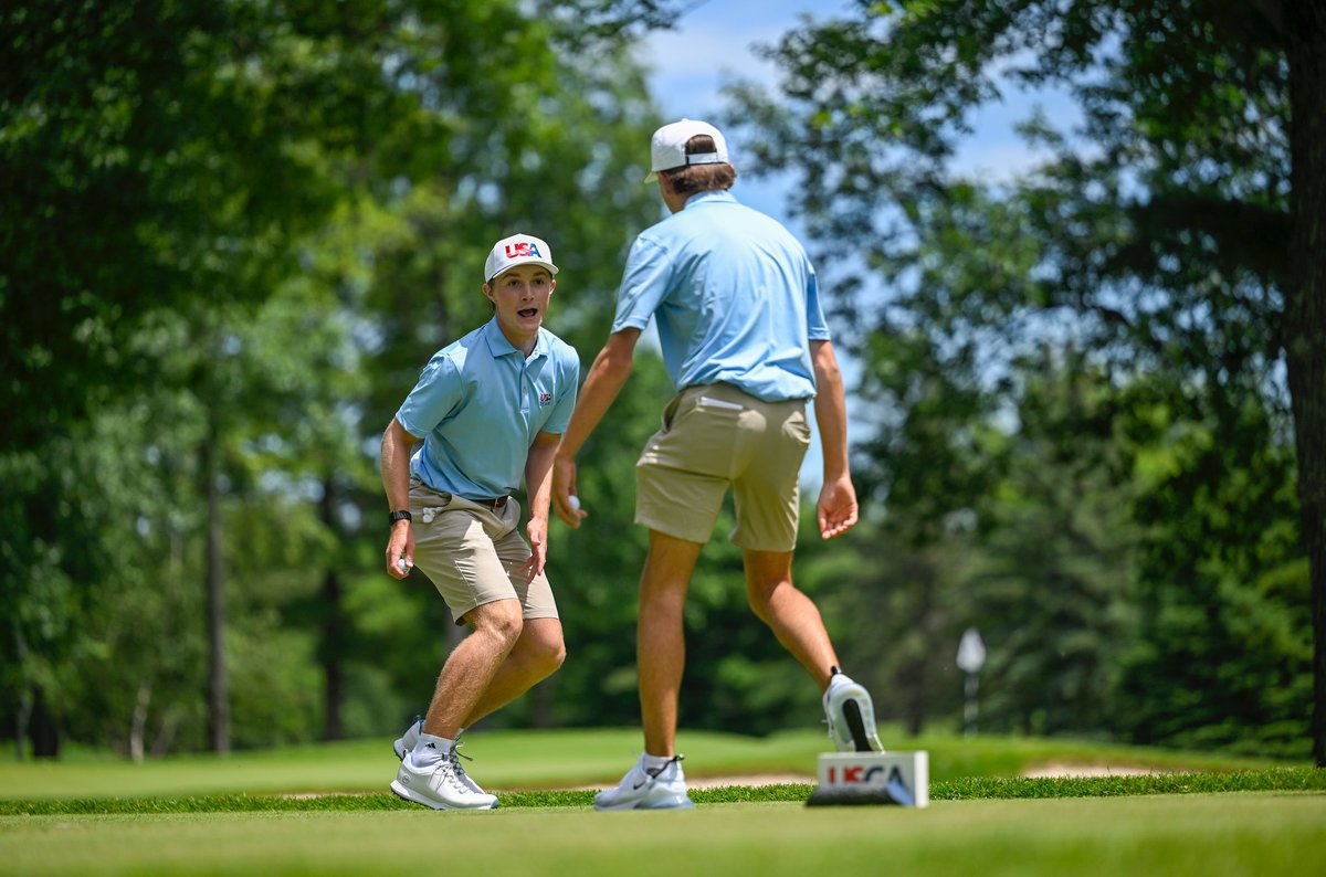 usndpgolf's tweet photo. All smiles at @SentryWorld 😁

A perfect day of practice ahead of the U.S. National Junior team vs. @GolfAust match! https://t.co/zbMm1c60TV