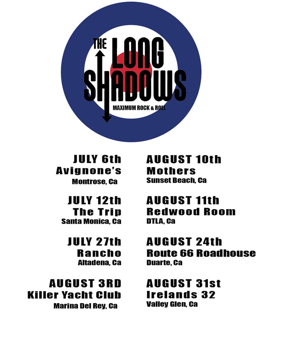In the Summertime when the weather is fine you got women you got women on ya mind. Here’s a list of The Long Shadows upcoming gigs featuring girls in summer dresses.