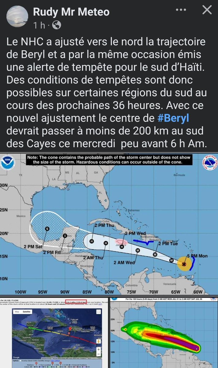 M_CJos's tweet photo. #HaitiMeteo #AyitiMeteyo #Beryl #Cyclone #Siklòn https://t.co/9Mf4TnQ4Fa