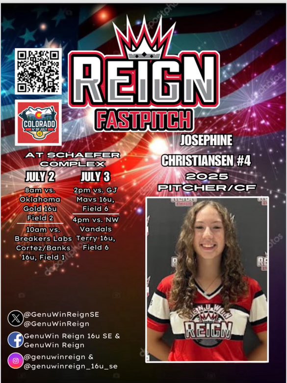 Here’s our schedule for Colorado Sparkler looking forward to it!!