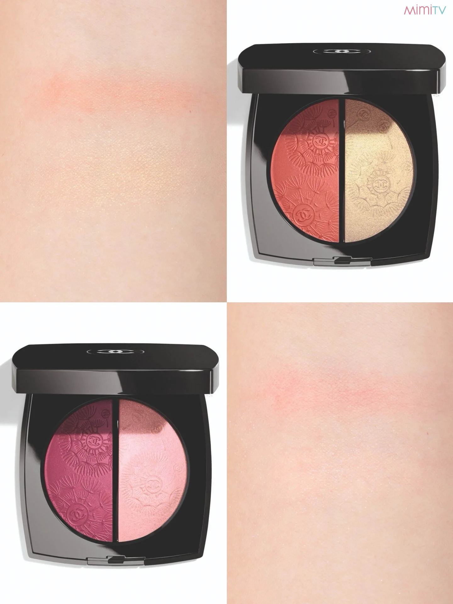 Mimi Beauty в X: „シャネルの花柄の刻印入り限定チーク＆ハイライター