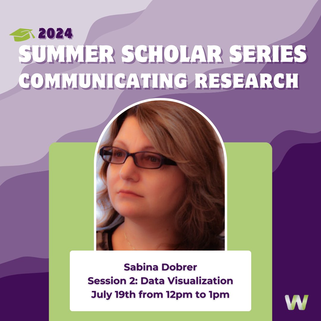 Save the date! Session 2 of the Summer Scholar Series is on Friday, July 19th, from 12-1 pm. Join WHRI Senior Statistician Sabina Dobrer as she discusses Data Visualization! 🌟

Register for Session 2 and Session 3 on August 9th: eventbrite.ca/e/whri-summer-…