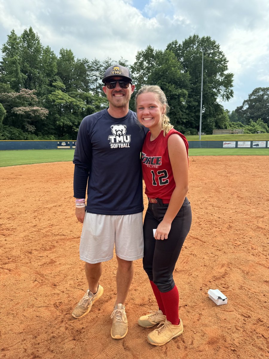 Reed12Caroline's tweet photo. Had a great day @TMUSoftball prospect camp!  Thank you Coach Reich for great instruction!  Thank you to the TMU Lady Bears for a fun day! https://t.co/KLyOSFksKE