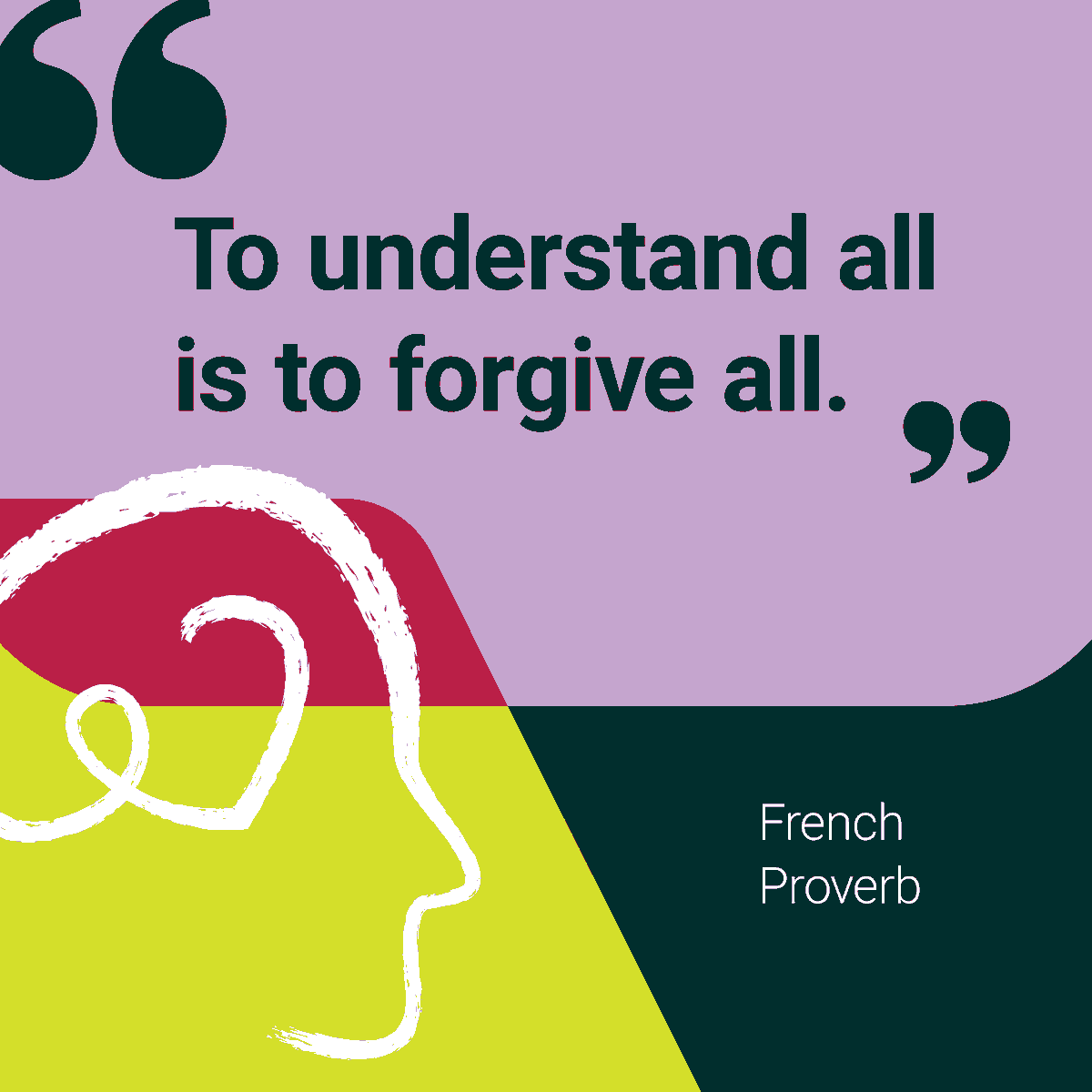 We love this proverb for its reminder of how to overcome polarisations in work and life