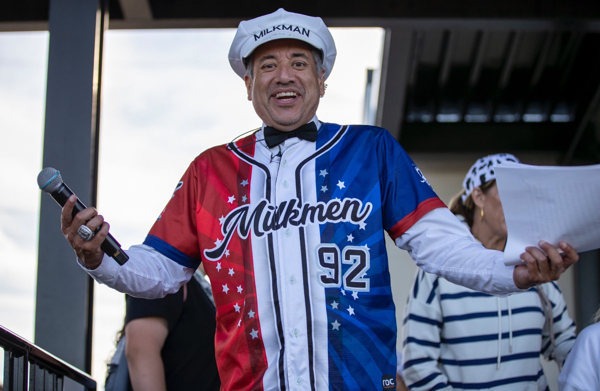 MKEMilkmen's tweet photo. Happy Red, White, and MOOOOOO day!🐮🥛⚾
Join us for our last game at Franklin Field against the Sioux City Explorers before we leave to face the Gary Southshore Railcats tomorrow!
#MOOOOOOOO https://t.co/1cdT1NfDrl