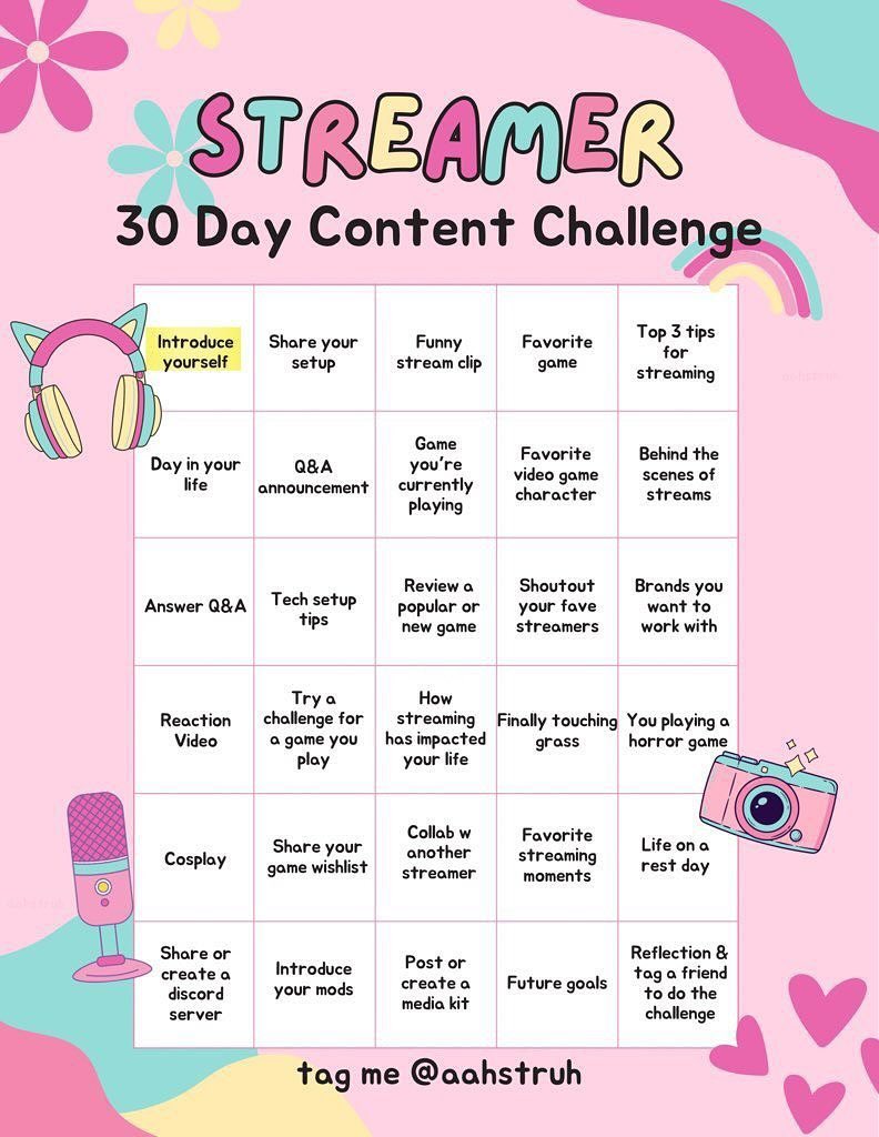 sillymilligames's tweet photo. Happy 1st of the month! I have been in a little bit of a slump with content creation outside of streaming so, I'm going to be doing this #30daycontentchallenge by @aahstruh! Keep an eye out for all the posts and feel free to join in the fun! https://t.co/CR1RohSUPK