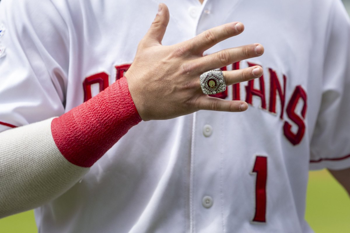 vancanadians's tweet photo. Staff &amp; Players of the 2023 Northwest League Championship team received their 💍 prior to today’s #CanadaDay game! 

💍 SZN | #AtTheNat https://t.co/BSmqJsM9o7