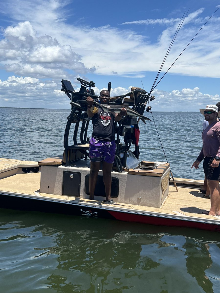 CoachDebus's tweet photo. One of my favorite annual Pirate Football traditions is our senior fishing trips.. this year was a banger!! #eatoffthefloor #muddogs https://t.co/J5YNx9RWlQ