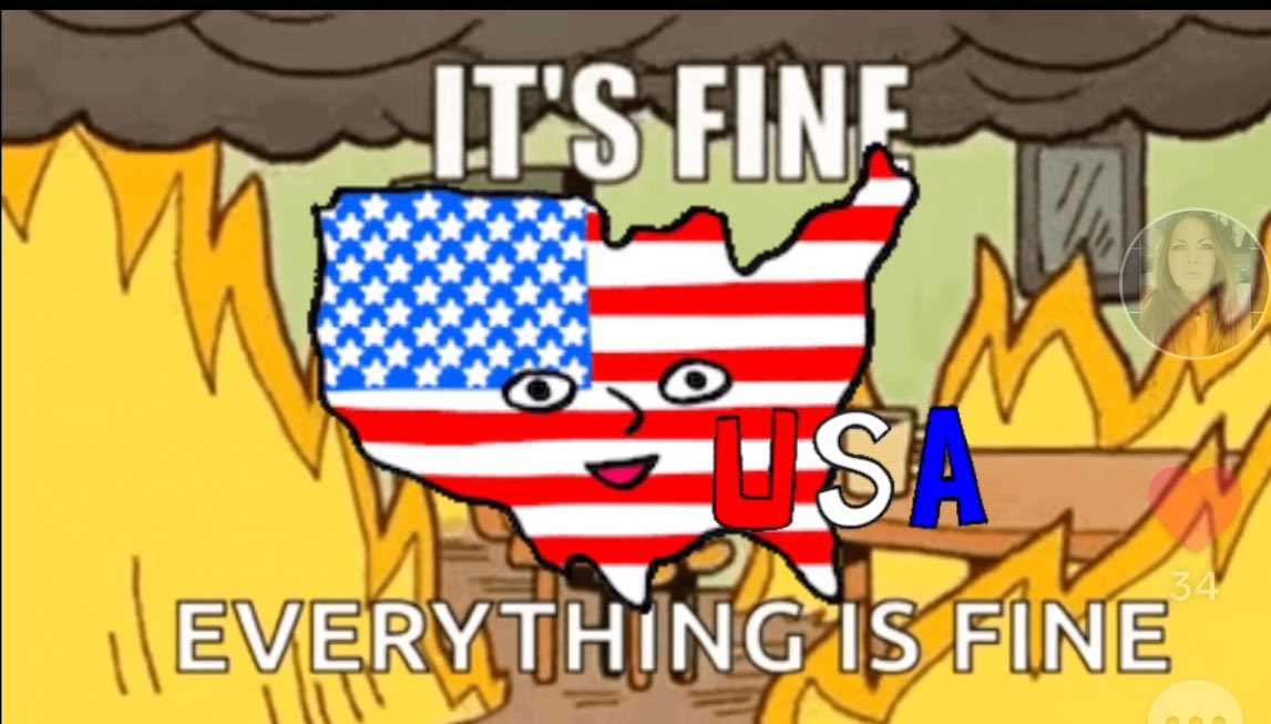StephsUniverse's tweet photo. The world watches on as it all burns down. #USA #dumpsterfire #SupremeCourt #presidentialrace #dictator #twilightzone #darkmirror https://t.co/rE4wAfWxwU
