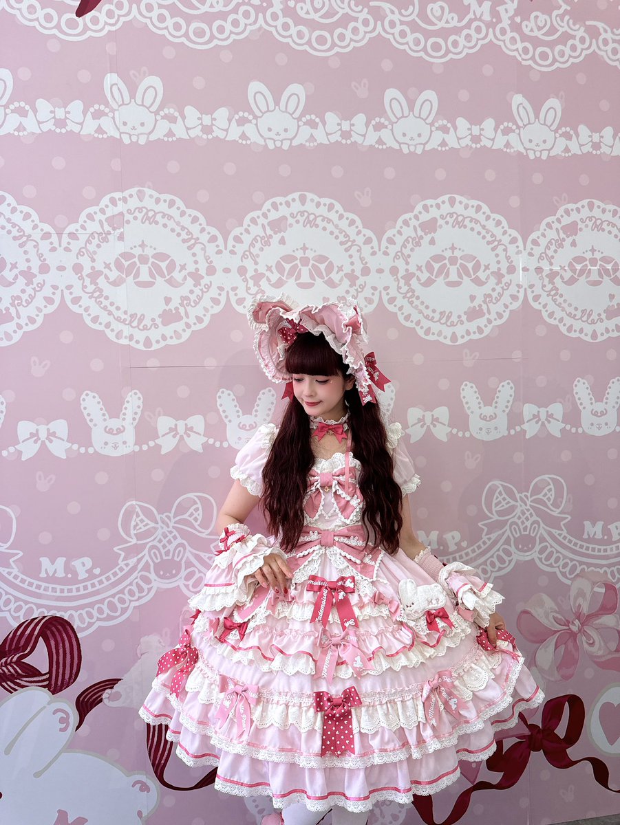 花と真珠箱さん x Misako Aokiコラボドレス 「ラビットリボン