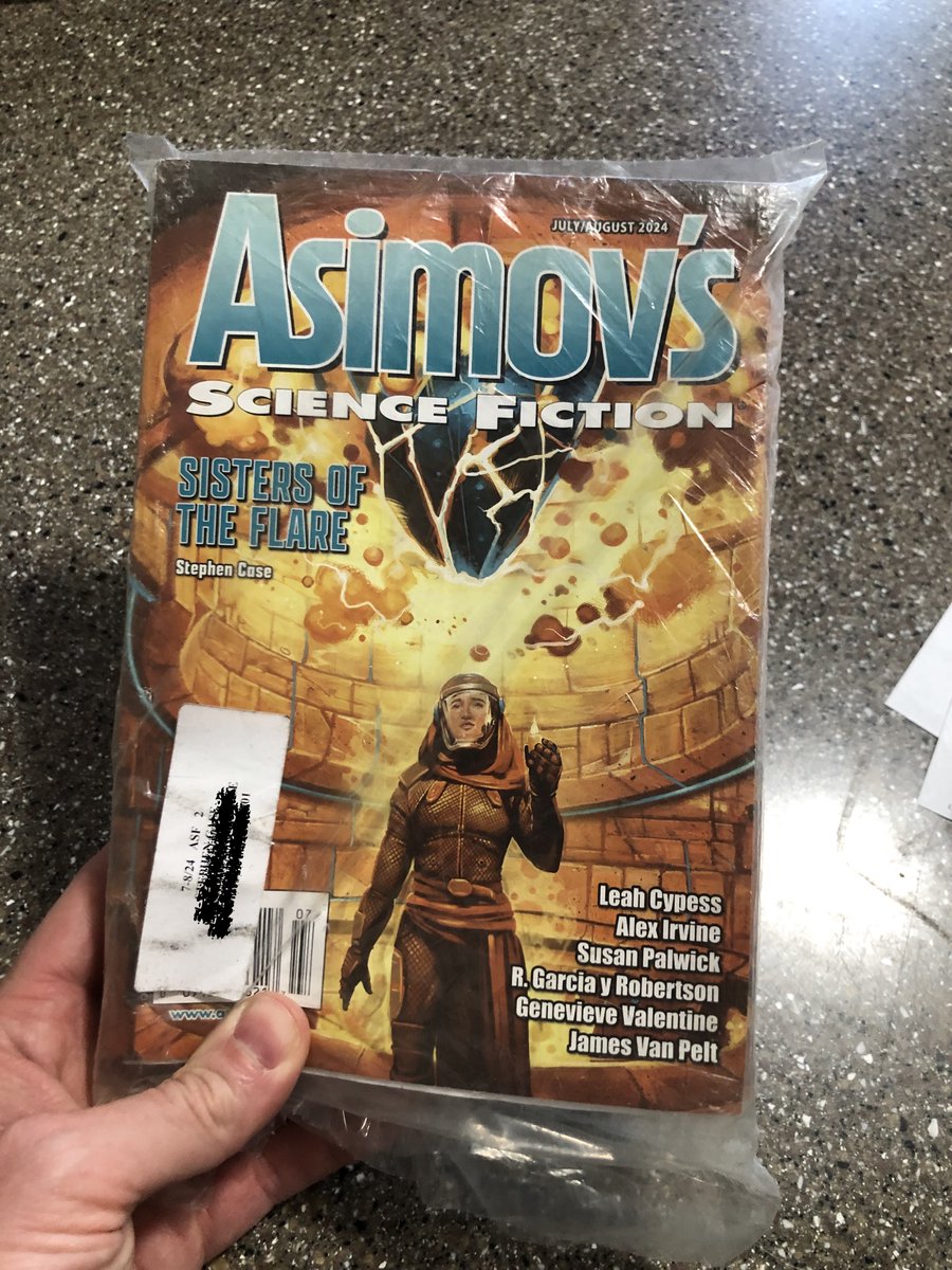 Contributor's copies in the mail today! Thrilled to be here alongside some fantastic stories! <a href="/Asimovs_SF/">Asimov's SF</a> <a href="/wallet55/">wallet55</a> <a href="/ken_schneyer/">Kenneth Schneyer</a> <a href="/GLValentine/">Genevieve Valentine</a>