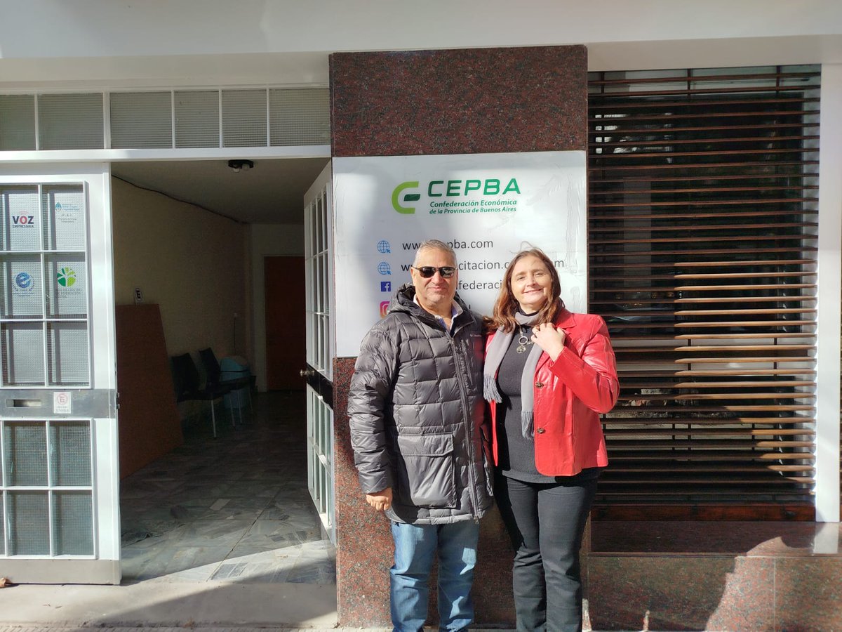 Cepba's tweet image. El Presidente @cepba @pcepba mantuvo una reunión con Claudia Lobosco, Concejala  por el PRO de 25 de Mayo.  Conversaron sobre la situación económica y las dificultades que atraviesa el sector productivo y laboral en dicha localidad bonaerense.