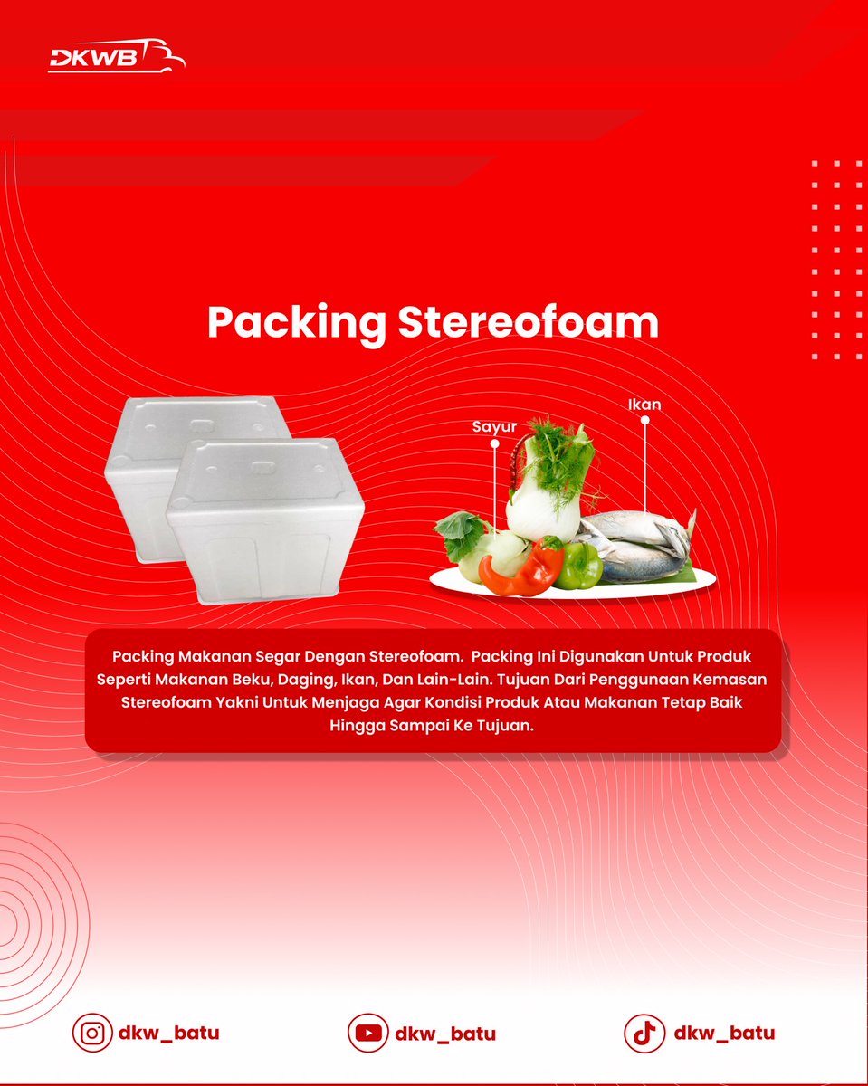 PDkwb29997's tweet image. Mengirim makanan beku, daging, ikan, dan lainnya kini jadi lebih mudah dan aman dengan kemasan Sterefoam. Jaminan kualitas dan kesegaran, hanya dengan DKWB! 🚚💨❄️🥩🐟
 #DKWBFAST #DKWBSAFE #PengirimanAman #PengirimanCepat #LogistikIndonesia #FreshFood #FrozenFood #PackingAman