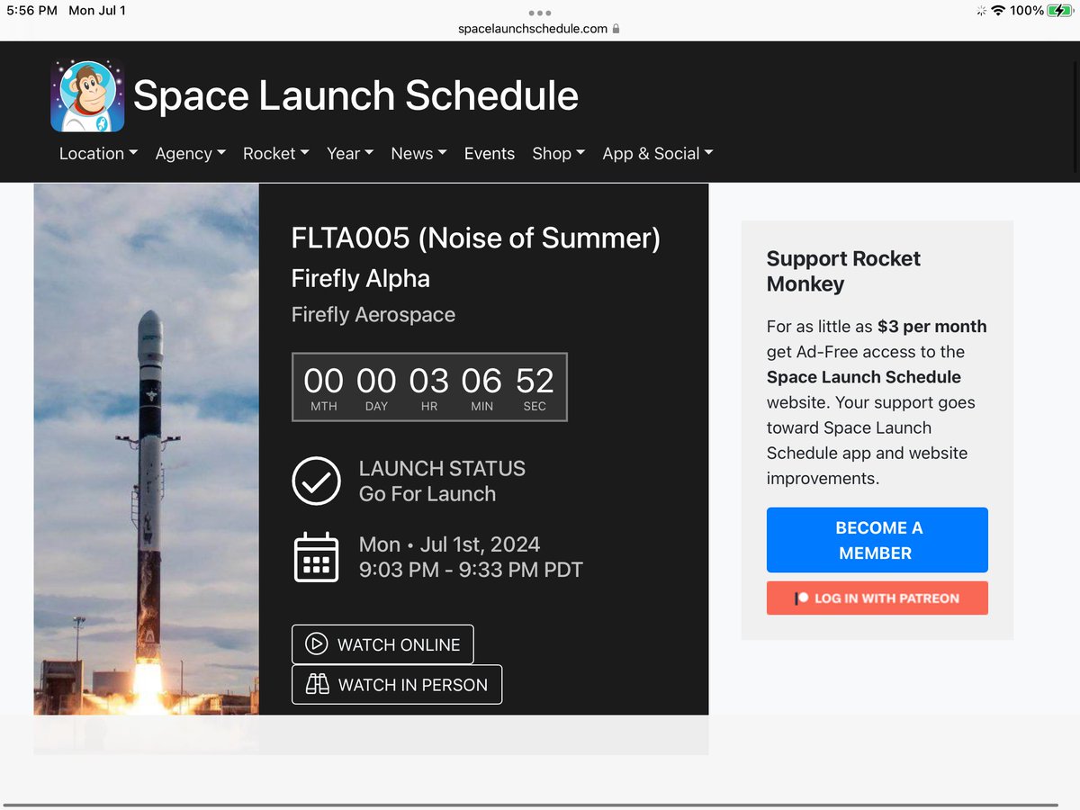 Mbilly12821175's tweet photo. Rocket Launch Alert !!!!!!🚀 today,  Firefly  Alpha  is  launching a  rocket from Vandenburg  California.  This  launch should be  visible from Ventura,  LA  and  San  Diego counties.  And  we  should get  a Twilight effect . #FireflyAlpha #Vandenbug #VenturaCounty https://t.co/auX2ZDAclj