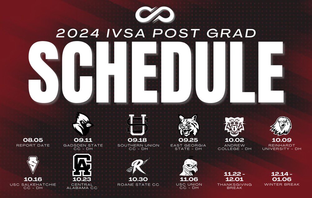 Setting up visits and workouts the next 2 weeks. Very close to finalizing our roster. 
Players report in 35 days. 
Super pumped for this season. 
Here’s a peak at our fall schedule