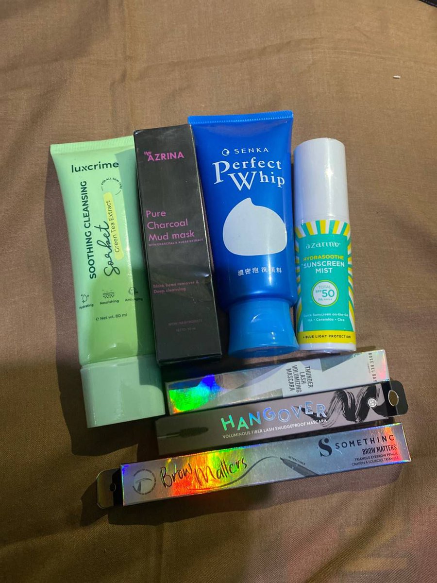 wts wtb
-cleansing balm luxcrime 50k
-azrina Charcoal mud mask (55k)
-senka facewash 45k
-azarine sunscreen mist (45k)
-mascara somethinc Hangover (60k)
-mascara roseallday rad volumizing (70k)

Dom Jabar Purwakarta bisa co di Oren gratis ongkir extra 
#zonauang #zonajajan