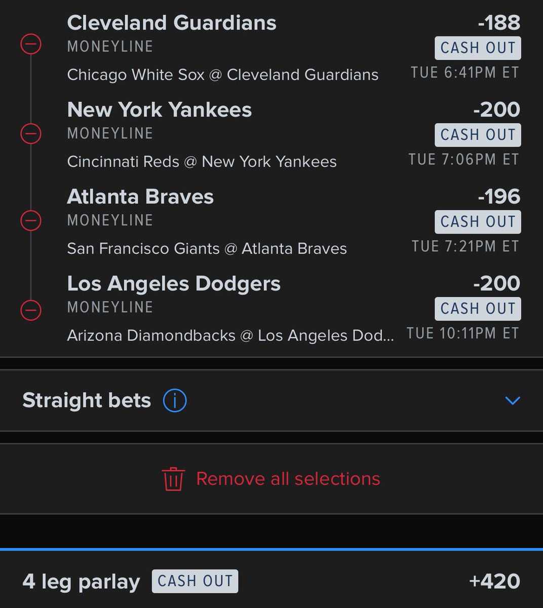 HunterJames175's tweet photo. Is this hitting tomorrow? #Guardians #Yankees #Braves #Dodgers #MLB #sportsbettor #fanduel https://t.co/7W3CYJ72lO