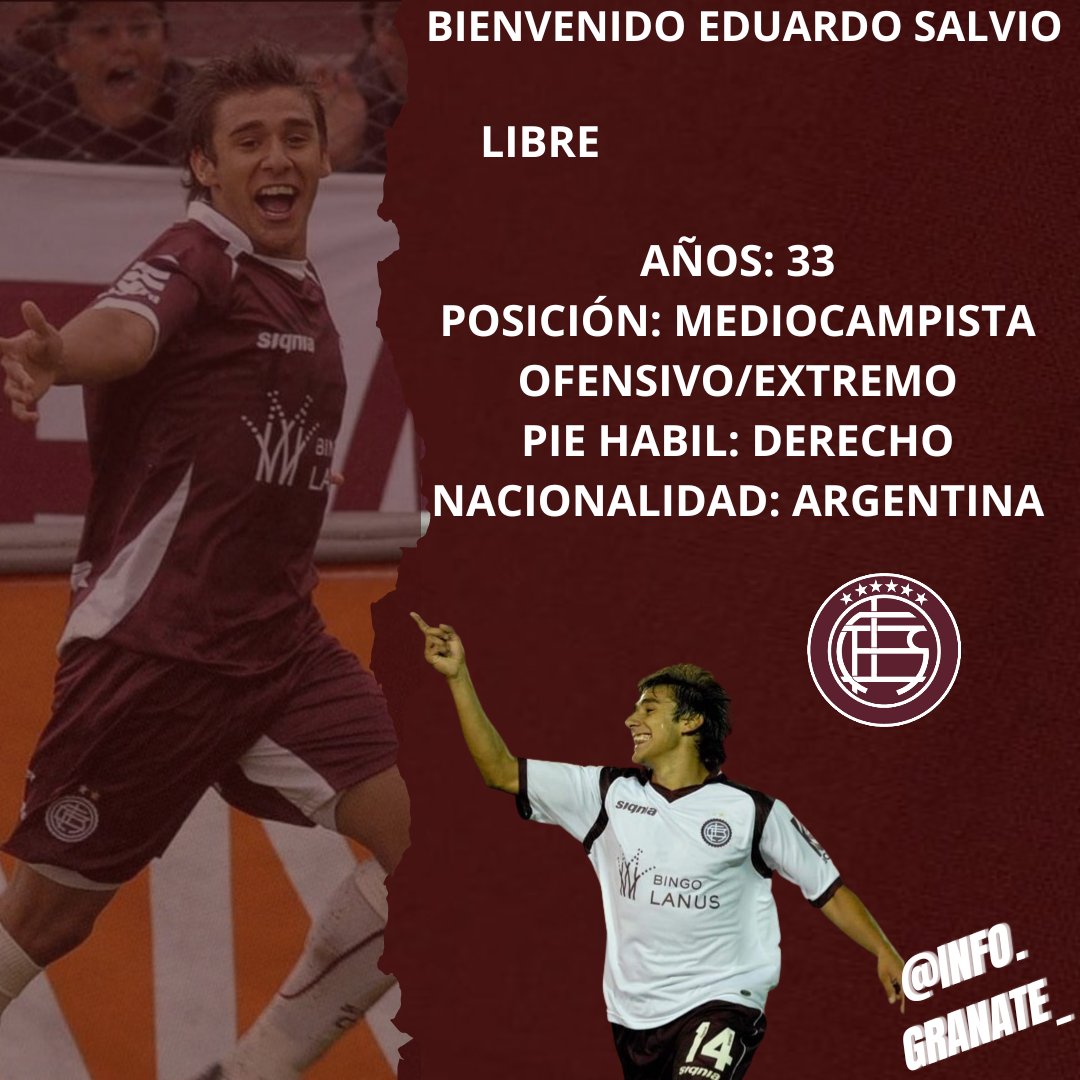 granate_info's tweet photo. OFICIAL!✅🇱🇻

👉 El Toto Salvio volvió a Lanús, firmó contrato hasta diciembre del 2026 y es el segundo refuerzo de este mercado de pases. Mañana desde las 12:00 HS será presentado.

Bienvenido, Toto!🇱🇻 https://t.co/LU6YYKsjc7