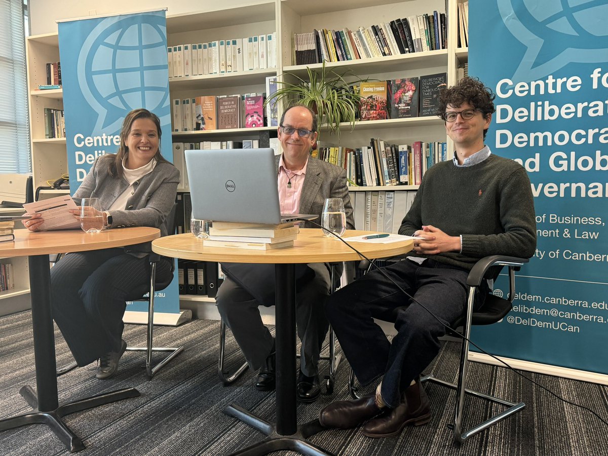 Welcome to our new studio! 

Our seminar today is about deliberative democracy and extremism featuring @jordan_mcswiney x <a href="/jgastil/">John Gastil</a> moderated by <a href="/selenAercan/">Selen A. Ercan</a>