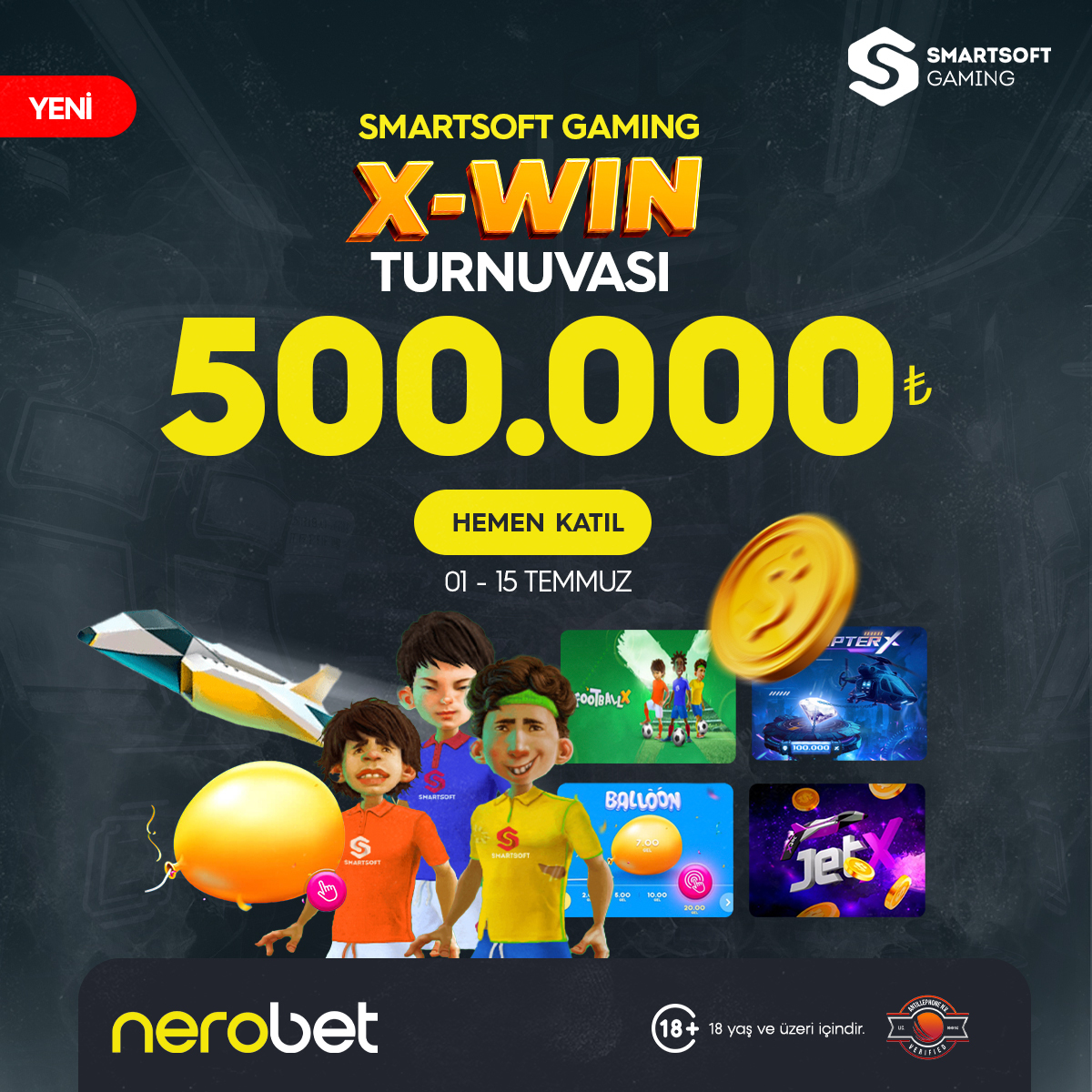 nerobetofficial's tweet photo. SmartSoft Gaming X-Win turnuvası başladı🥳
NEROBET Güncel Giriş Adresi🔗https://t.co/nnUGISbBPM
Freeespin'ler, yüksek bonuslar😇
#smartsoftgaming #nerobet #xwin #turnuva #casino https://t.co/jbLmVHkmTW