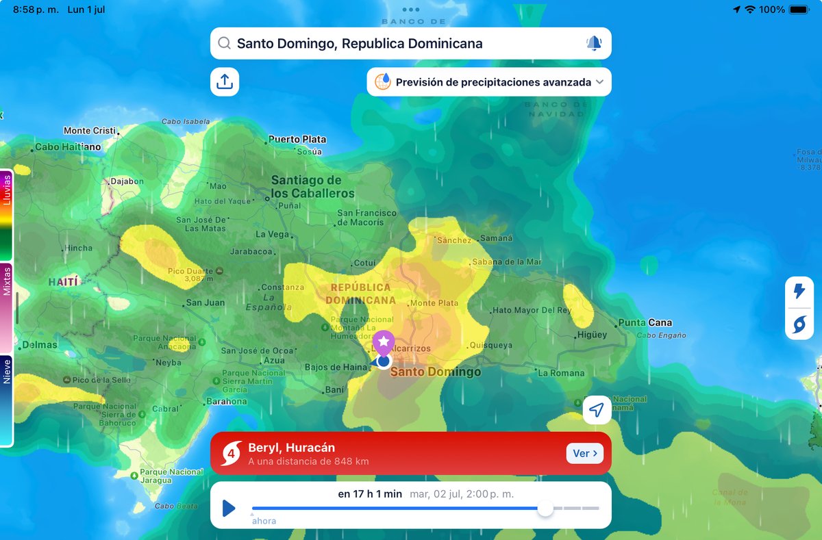 Osirisdleon's tweet photo. Desde las 10:00am de este martes tendremos lluvias importantes sobre Santo Domingo y otras áreas del país, pero en la noche tendremos muchas lluvias sobre Neiba, Duvergé, Barahona, Paraíso, Enriquillo, Juancho, Oviedo, Cabo Rojo, Pedernales, Azua, Baní, Santo Domingo, MPlata….. https://t.co/K3IzZgZw0N