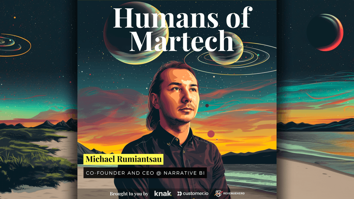 New episode just dropped this AM 🤖📈🚨

126: <a href="/MicRum/">Michael Rumiantsau</a> of <a href="/narrative_bi/">Narrative BI</a> : AI’s role in democratizing data narratives for marketers

humansofmartech.com/2024/07/02/126…
