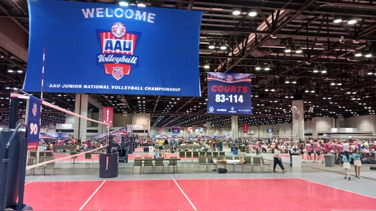 Boy's AAU national championships in Orlando... lots of courts... great talent to recruit this week!
