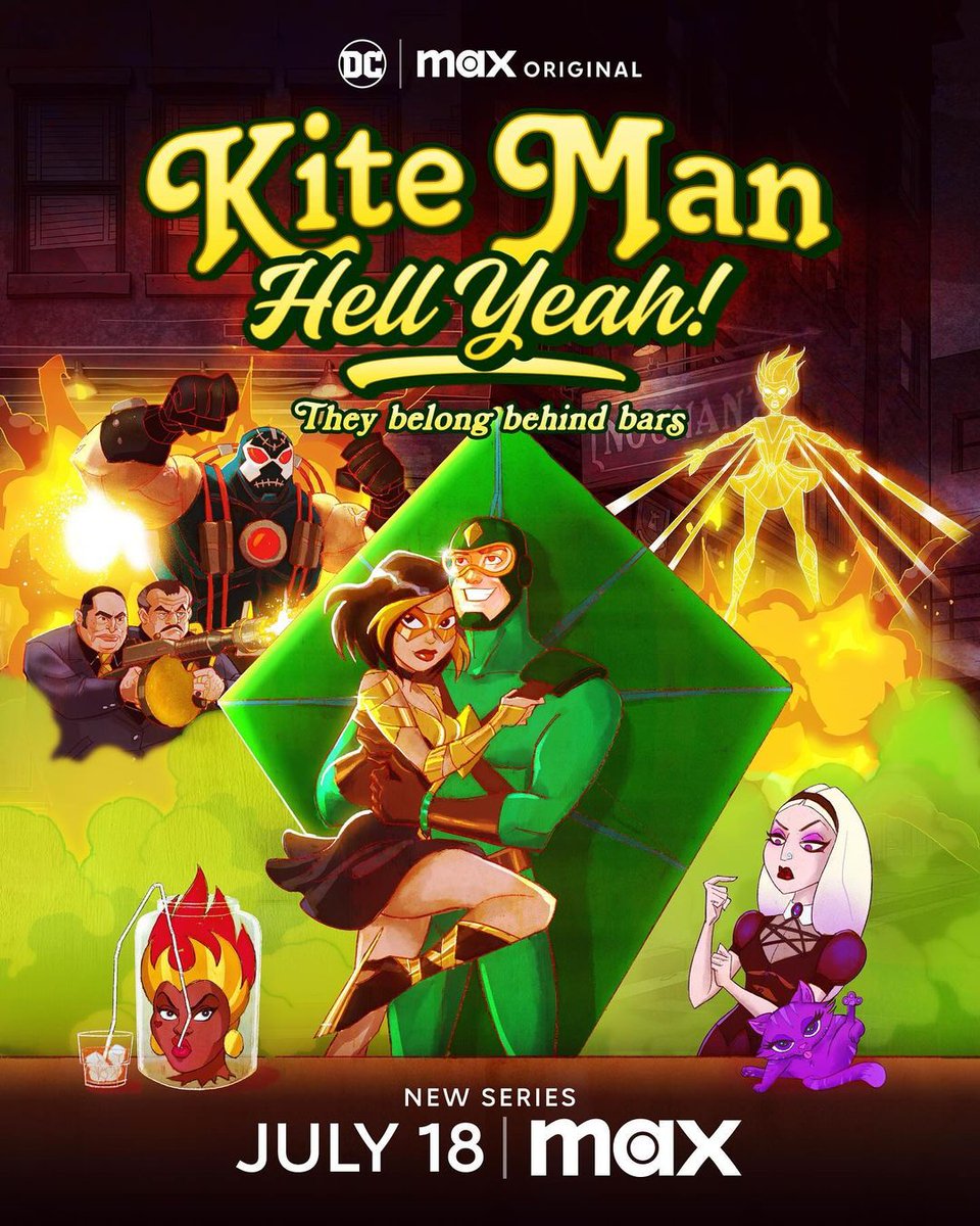 RottenTomatoes's tweet image. Check out the new poster for DC's #Kiteman Hell Yeah! 

New animated series streaming July 18 on Max.