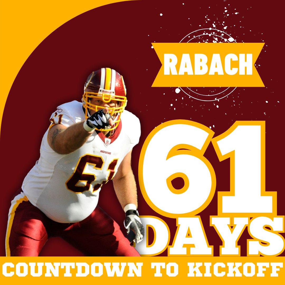 Football will take 𝐜𝐞𝐧𝐭𝐞𝐫 stage soon.

6⃣1⃣ days until #NFLKickoff!

#NFLBadgers || <a href="/CaseyRabach_61/">Casey Rabach</a>