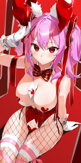 赤バニーたそ、可愛い 