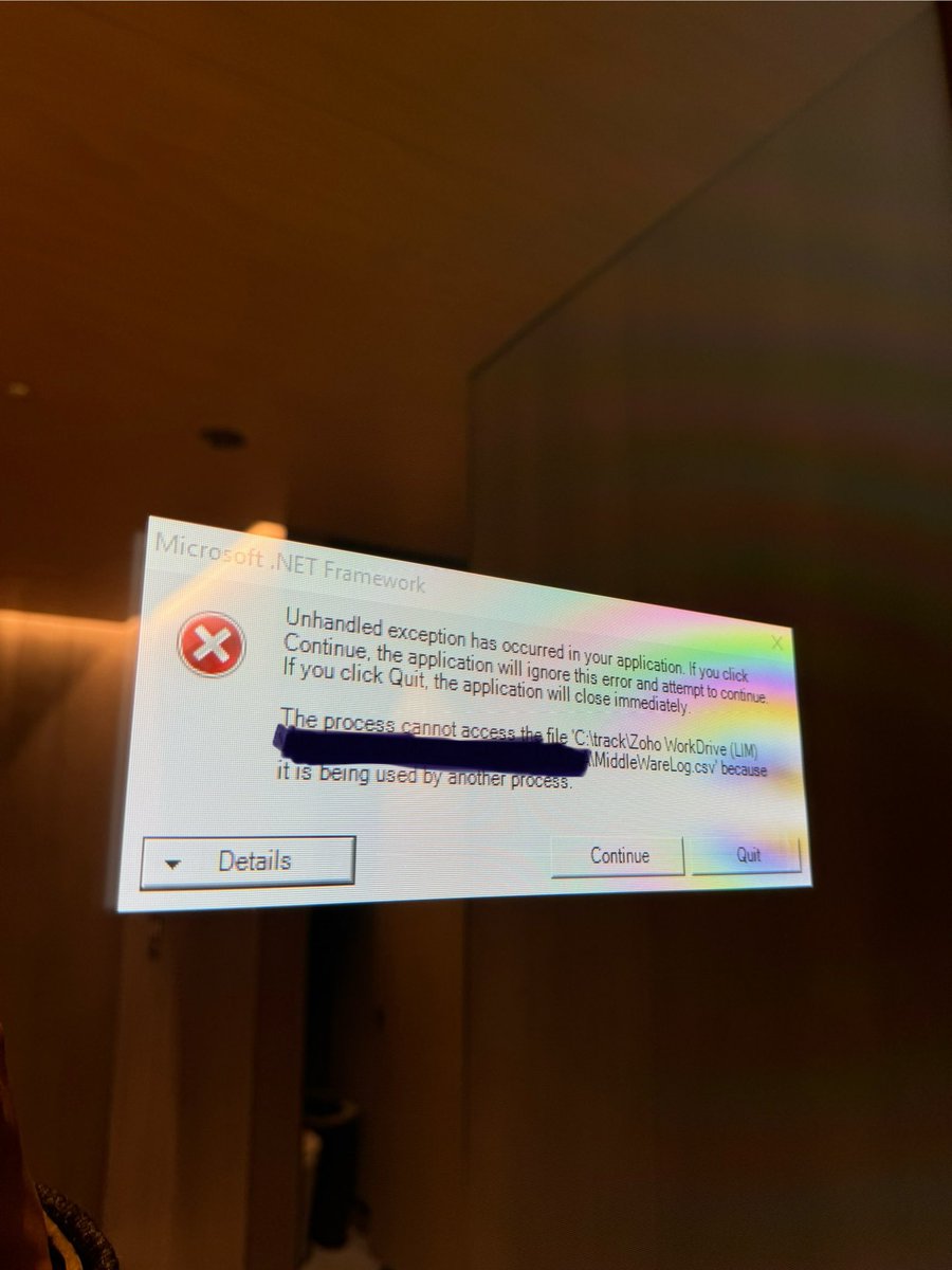 Hmm Unhandled exception is exactly what I expect on a mirror……. 
😐