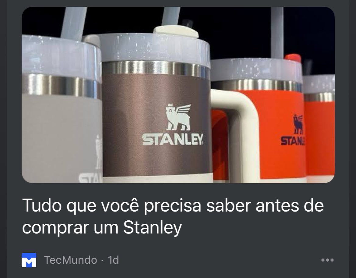 “Tudo que você precisa saber antes de comprar um Stanley”
1 - Metabolizar chumbo