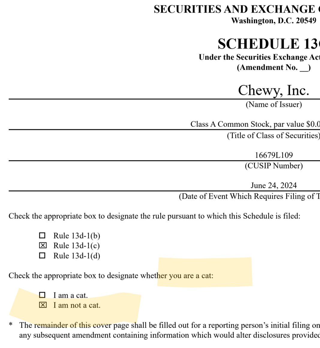 dmiko789's tweet photo. $GME $CHWY #NotACat
It would seem to me that in order to buy these shares, "not a cat" would have to sell $GME. https://t.co/fPsBtkR4vO