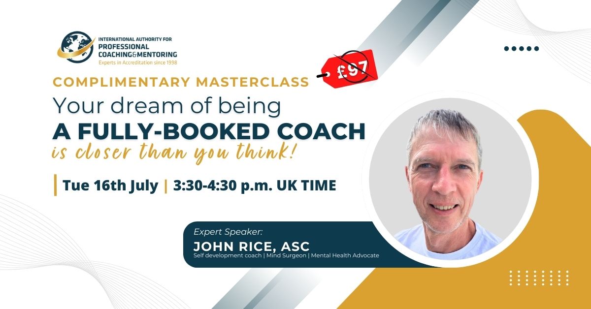IAPCandM's tweet photo. 📣📣 Mark Your Calendar for Tuesday, 16th July at 3:30 p.m. UK time!

Join us for an exclusive masterclass,  Your dream of being a fully booked coach is closer than you think! featuring our expert guest speaker, John Rice

REGISTER HERE: https://t.co/DiQihW6anU https://t.co/RJE48LN5Qy