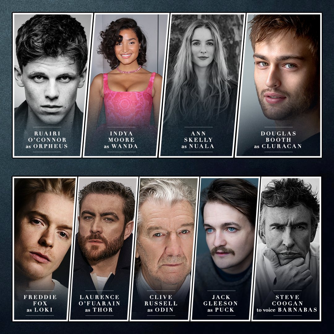 netflix's tweet photo. Ruairi O’Connor, Indya Moore, Ann Skelly, Douglas Booth, Freddie Fox, Laurence O’Fuarain, Clive Russell, Jack Gleeson, and Steve Coogan have officially joined the cast of The Sandman. Welcome to the Dreaming. https://t.co/LSCZokBHBW