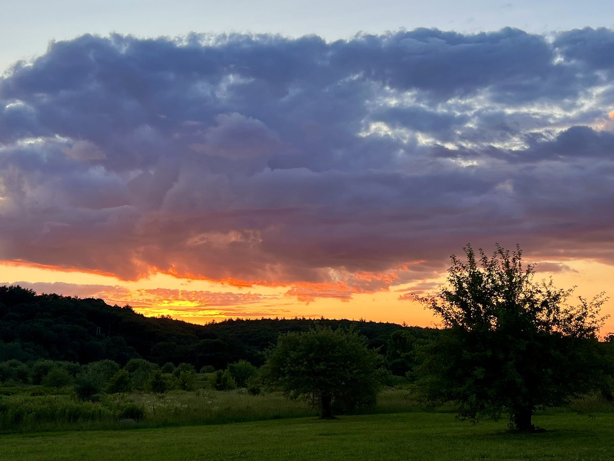 Smithfield’s sunset rivaled the town’s fireworks tonight