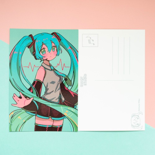 I just received Hatsune Miku Postcard/Mini Print by Suugr Studio via Throne. Thank you~! ?uwu ? https://t