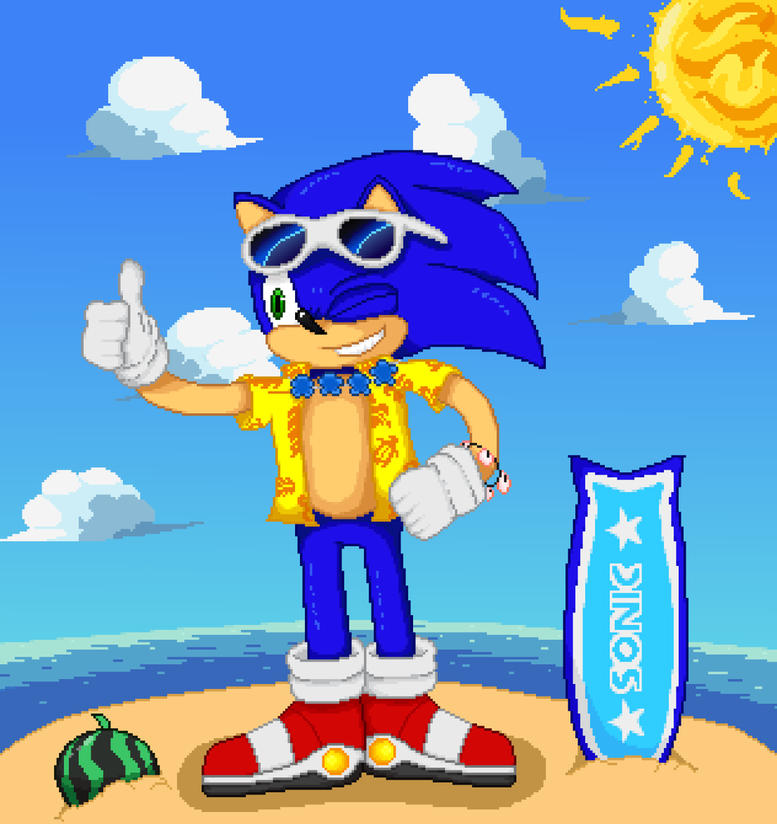 UnderMuncher (@undermuncher) on Twitter photo Summer Shop just dropped and I decided to draw Summer Sonic. Hope you guys can get enough popsicles to unlock to buy him. <a href="/SonicSimulator/">Sonic Speed Simulator</a>
#SonicSpeedSimulator #summer #pixel #pixelartist Summer Shop just dropped and I decided to draw Summer Sonic. Hope you guys can get enough popsicles to unlock to buy him. <a href="/SonicSimulator/">Sonic Speed Simulator</a>
#SonicSpeedSimulator #summer #pixel #pixelartist