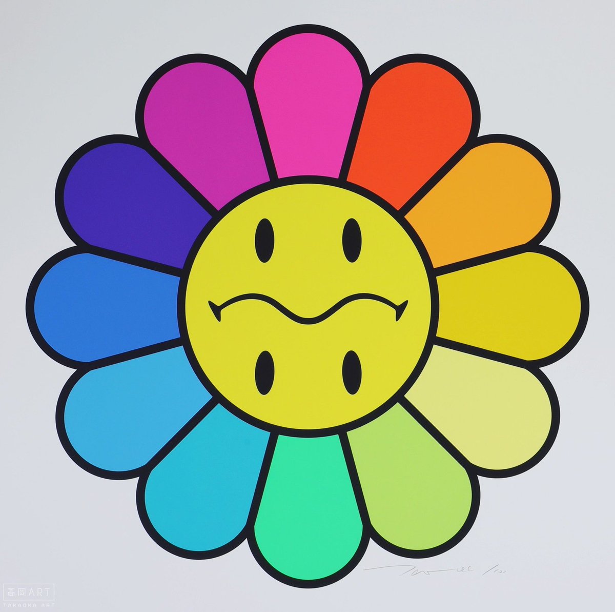ArtTakaoka's tweet photo. Artist: Takashi Murakami
Title: Rainbow Smiley
Year: 2020
Edition: 100
Size: 500 x 500mm (Sheet size) / 450 x 450mm (Image size)
Medium: Silkscreen. #TakashiMurakami #RainbowSmiley #2020Art #LimitedEditionArt #Edition100 #SilkscreenArt #ModernArt #ContemporaryArt https://t.co/xjG3BV5nFy