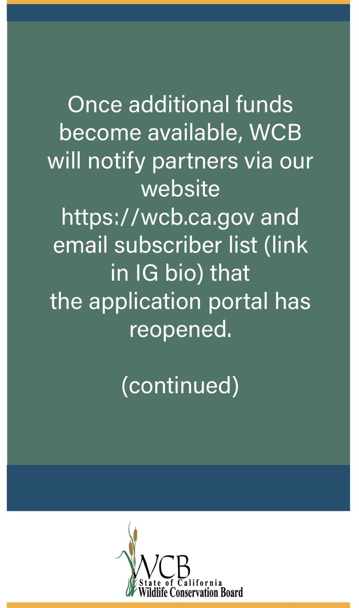 Wildlife Conservation Board tweet media