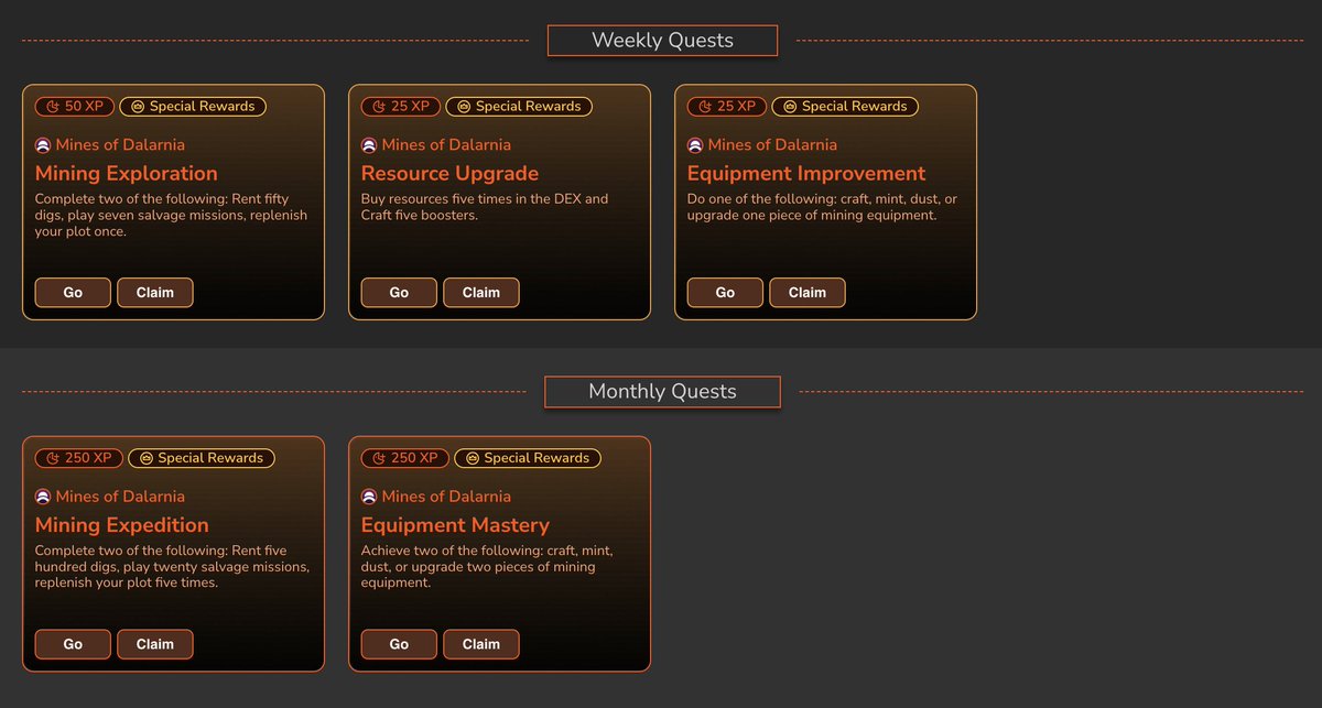 DarOpenNetwork's tweet photo. 🎮 Hey DAR adventurers! Have you been on your DAR ID Quests journey lately? 🌟 We want to hear from you! What's your current DAR ID level? ⬇️

Don't miss out on the fun – head over to https://t.co/WeuGfUjxpq to dive into Quests, earn XP rewards, and level up your #DAR ID! 🚀