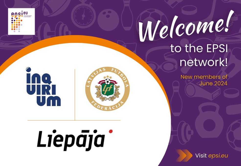 New members of June!

Inquirium Ltd (Cyprus)
Latvian Football Federation - <a href="/kajbumba/">Futbola federācija</a> (Latvia)
Liepaja City Council Sports Department - <a href="/liepajalv/">Liepāja</a> (Latvia)

The EPSI community grow to 158 members.
#members #europe #network #community