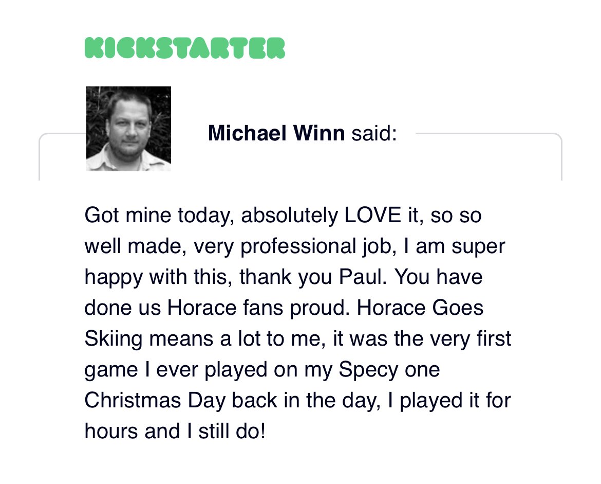 As the Kickstarter pledges start to arrive this week, we're getting so much amazing feedback, thank you all so much for the kind words - Don't forget you can pre-order your own set or any of the other merchandise at: pixeljockey.co.uk 
#ZXSpectrum