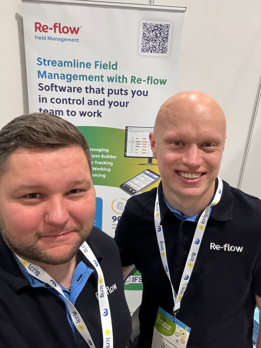 Re-flow Field Management (@reflow247) on Twitter photo Nick and Harry are ready for the <a href="/LCRIGnetwork/">LCRIG (Local Council Roads Innovation Group)</a> Innovations and Learning Festival!
Our team is on stand 23 ready to show you how we help companies like <a href="/TarmacLtd/">Tarmac</a> , <a href="/MeonUK/">Meon</a>, and <a href="/KielyBros/">Kiely Bros Ltd</a> streamline their processes, maximise output, and save money on every job. Nick and Harry are ready for the <a href="/LCRIGnetwork/">LCRIG (Local Council Roads Innovation Group)</a> Innovations and Learning Festival!
Our team is on stand 23 ready to show you how we help companies like <a href="/TarmacLtd/">Tarmac</a> , <a href="/MeonUK/">Meon</a>, and <a href="/KielyBros/">Kiely Bros Ltd</a> streamline their processes, maximise output, and save money on every job.