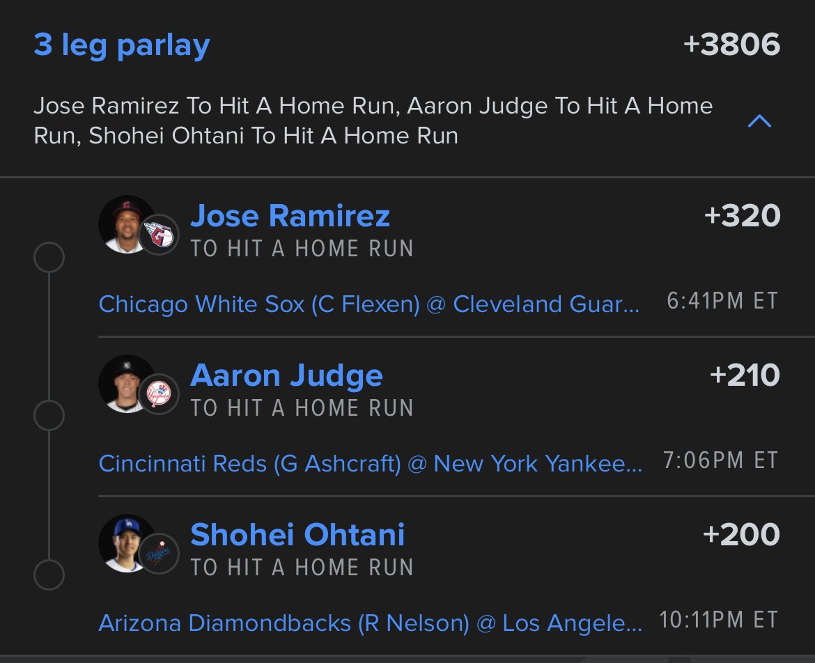 hollywood_picks's tweet photo. 💰 +3806 Odds Parlay

Home run parlay I’m liking for today! Use code “NBA” to join the discord for only $10 for your first month! Let’s get it! 🫡

#gamblingx

Full card posted here: https://t.co/XwTaJF1XMA https://t.co/p48Dh1KBuI