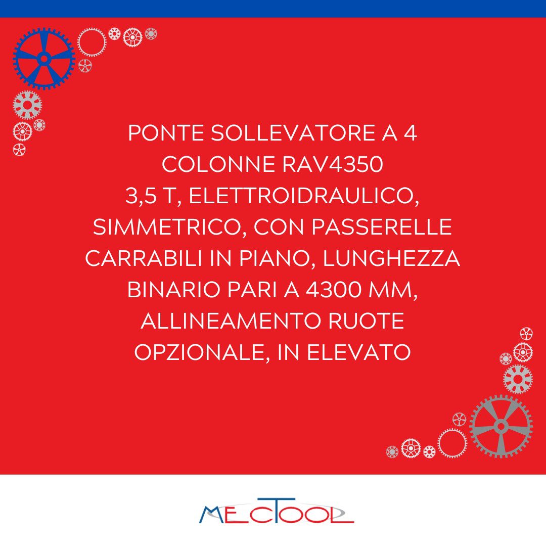 mec_tool's tweet image. Ponte sollevatore a 4 colonne RAV4350 @ravaglioli.official

#mectool #ravaglioli #followus #officine #🚗 #innovation #🚘 #automotive #social #🔧 #centri #sollevatori